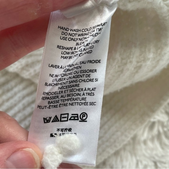 PILCRO Anthropologie | Cowl Neck Chunky Knit Oversized Cream Sweater, XS - Picture 6 of 15